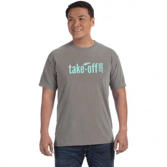 Grey Comfort Colors Garment Dyed Custom T-Shirts - Men's