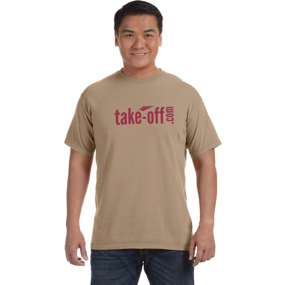 Khaki Comfort Colors Garment Dyed Custom T-Shirts - Men's