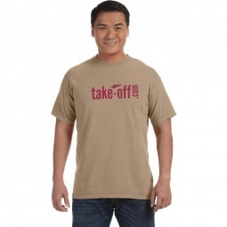 Khaki Comfort Colors Garment Dyed Custom T-Shirts - Men's