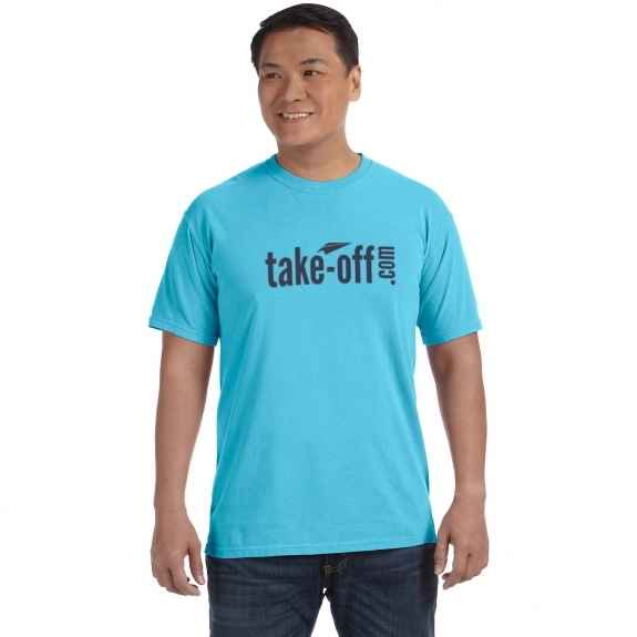 Lagoon Blue Comfort Colors Garment Dyed Custom T-Shirts - Men's