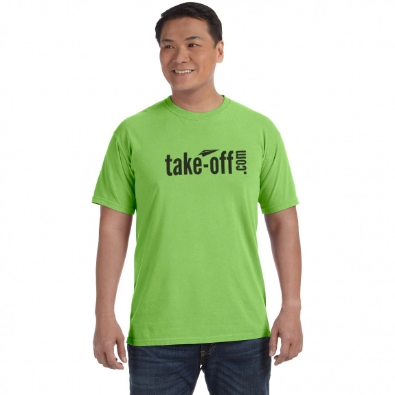 Lime Green Comfort Colors Garment Dyed Custom T-Shirts - Men's