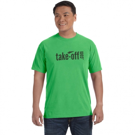 Neon Green Comfort Colors Garment Dyed Custom T-Shirts - Men's