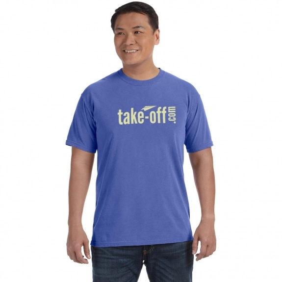 Periwinkle Comfort Colors Garment Dyed Custom T-Shirts - Men's