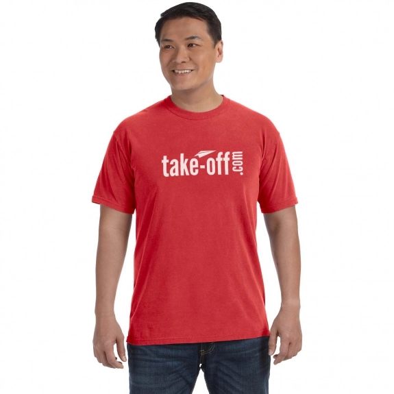 Red Comfort Colors Garment Dyed Custom T-Shirts - Men's