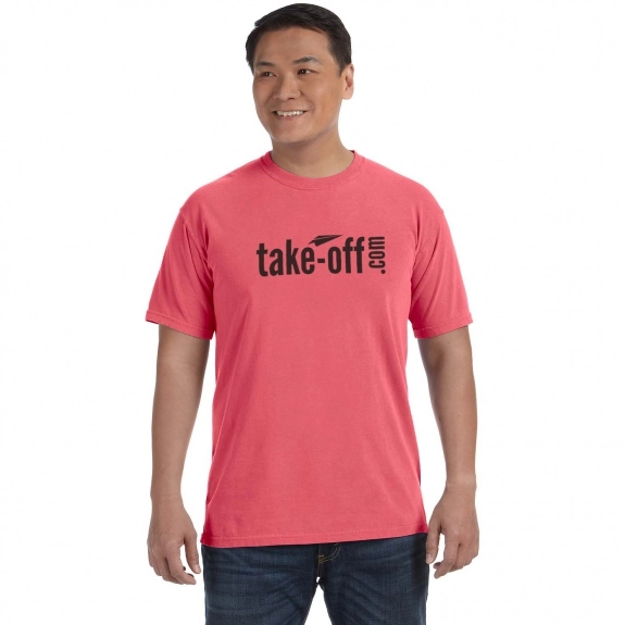 Salmon Comfort Colors Garment Dyed Custom T-Shirts - Men's