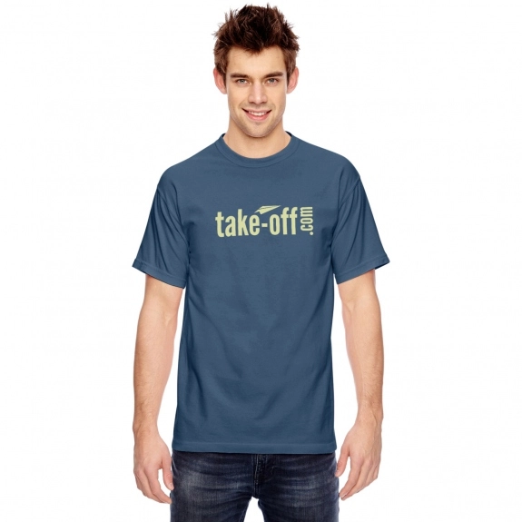 True Navy Comfort Colors Garment Dyed Custom T-Shirts - Men's