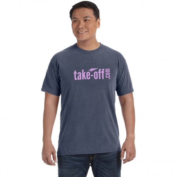 Washed Denim Comfort Colors Garment Dyed Custom T-Shirts - Men's