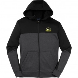 Black Sport-Tek Colorblock Hooded Custom Jackets