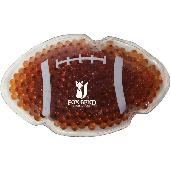 Brown Football Shape Gel Beads Promotional Hot/Cold Packs
