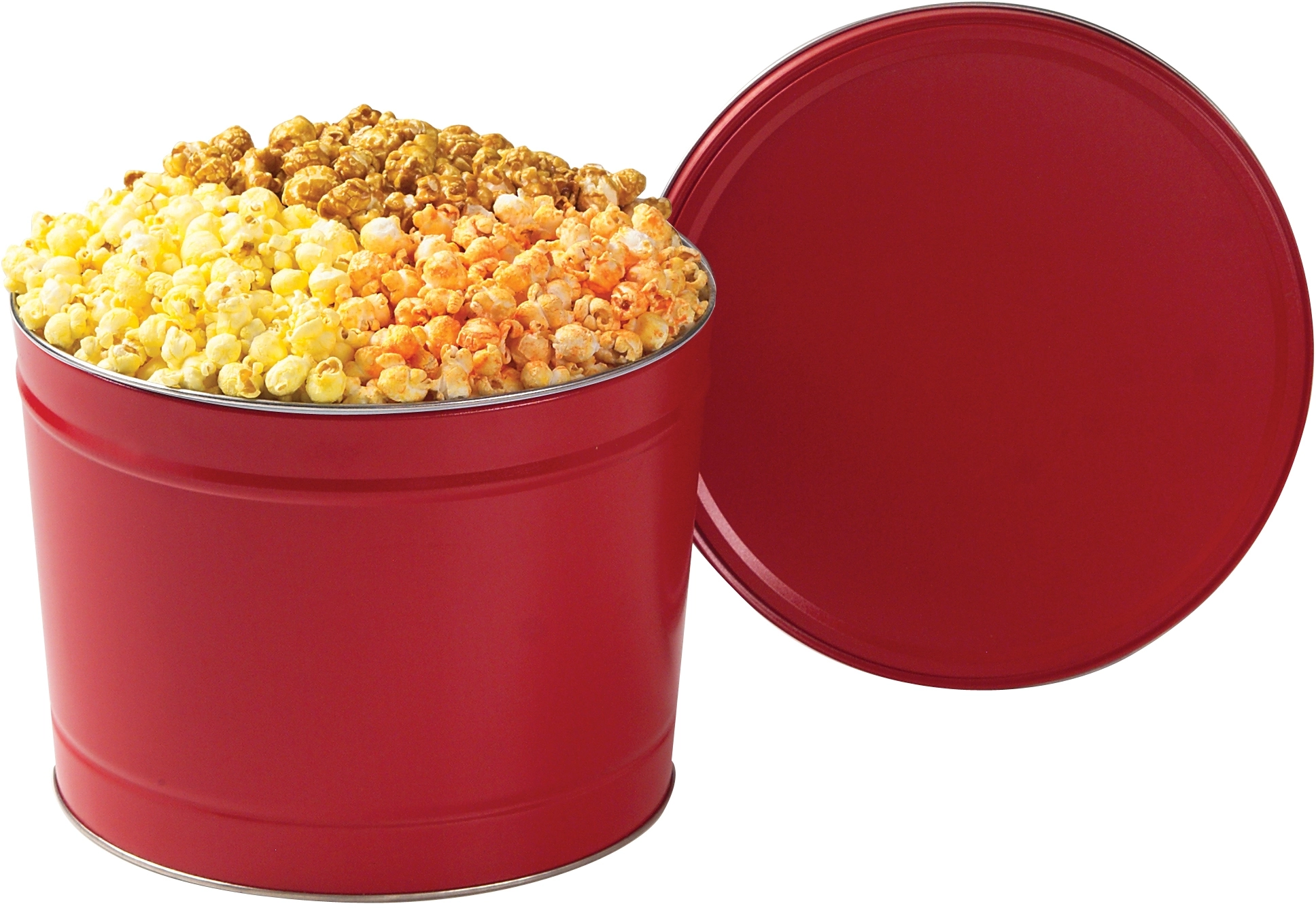 3Way Gourmet Popcorn in Custom Tin 2 Gallons Custom Tins