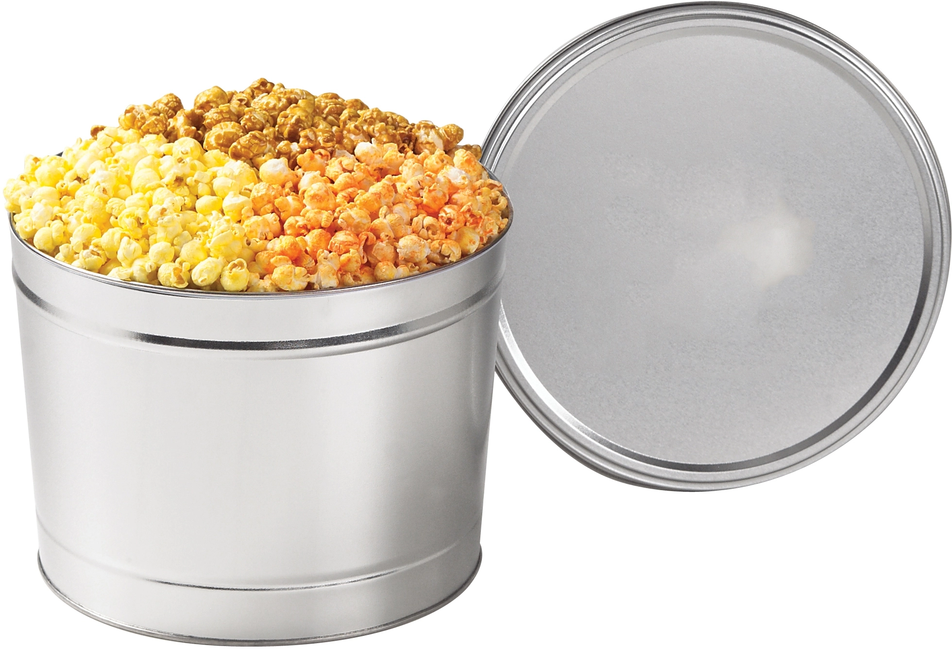 3Way Gourmet Popcorn in Custom Tin 2 Gallons Custom Tins