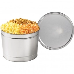 Silver 3-Way Gourmet Popcorn in Custom Tin