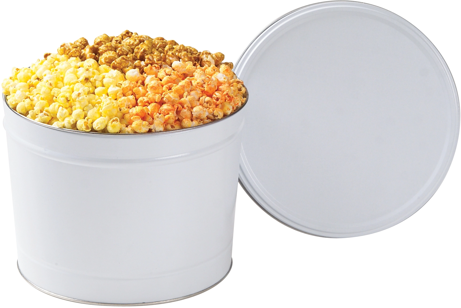 3Way Gourmet Popcorn in Custom Tin 2 Gallons Custom Tins