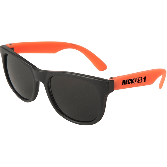Neon Orange Neon Custom Sunglasses - Youth