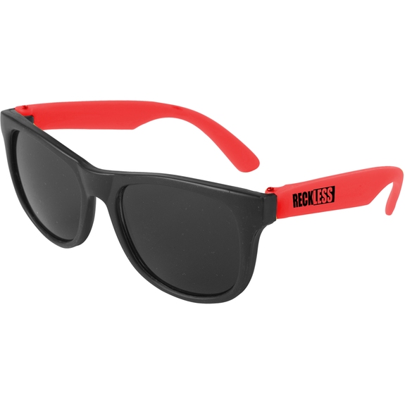 Red Neon Custom Sunglasses - Youth