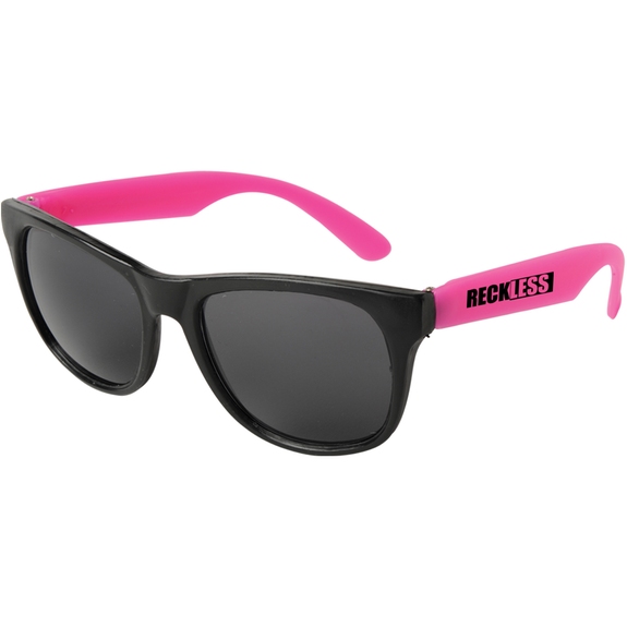 Neon Pink Neon Custom Sunglasses - Youth
