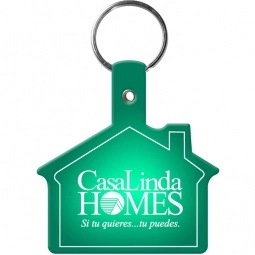 Translucent Green House Soft Promotional Key Tag