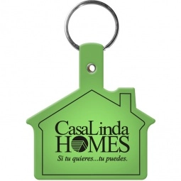 Translucent Lime Green House Soft Promotional Key Tag