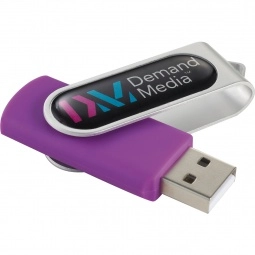 Purple 8GB Domeable Rotating Promotional USB Drive