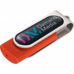 Bright Red 8GB Domeable Rotating Promotional USB Drive