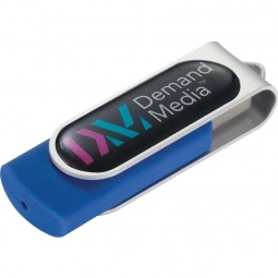 Royal Blue 8GB Domeable Rotating Promotional USB Drive