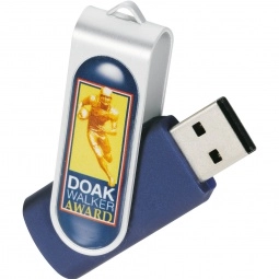 Blue 8GB Domeable Rotating Promotional USB Drive