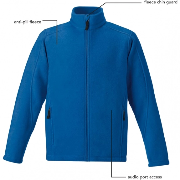 Features - Core365 Journey Fleece Custom Jackets - Men's - Tall