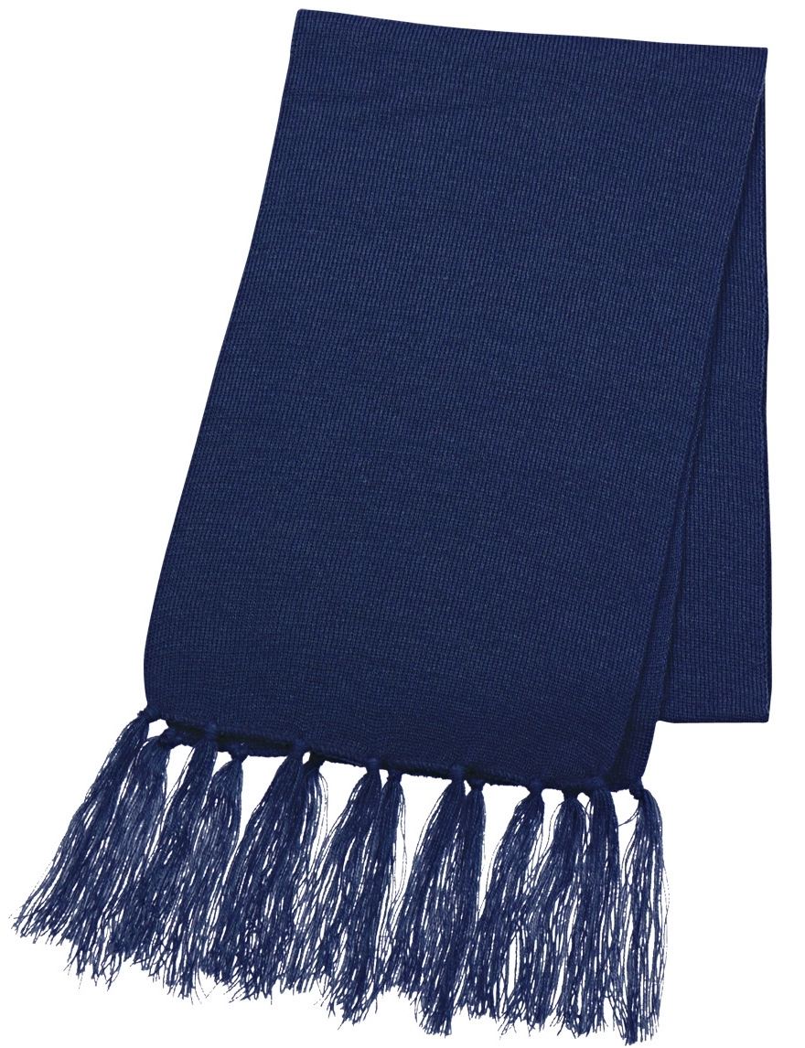 Knit Custom Scarf w/ Tassels Custom Scarves Customized Scarves e