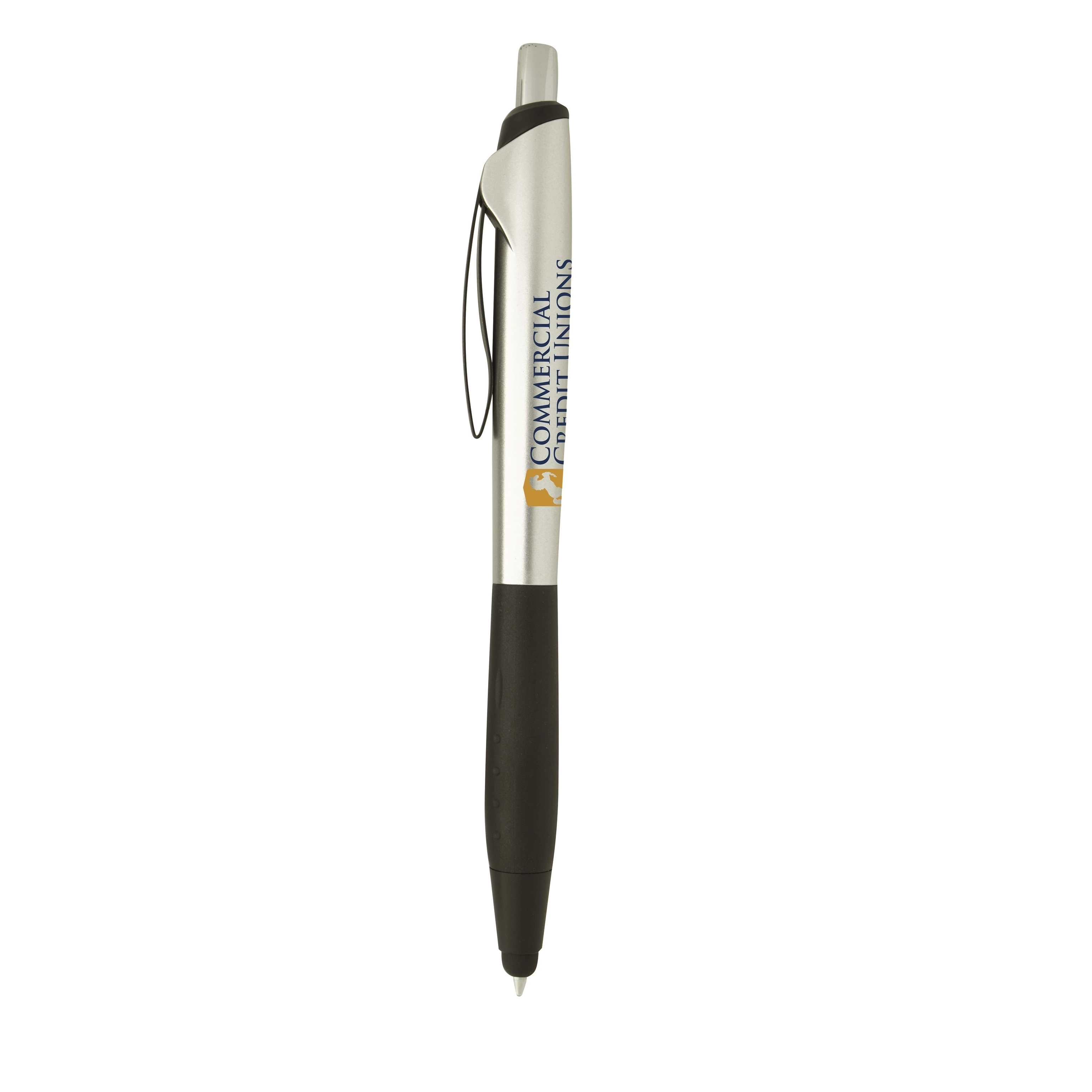 Retractable Stylus Promotional Pen w/ Rubber Grip ePromos