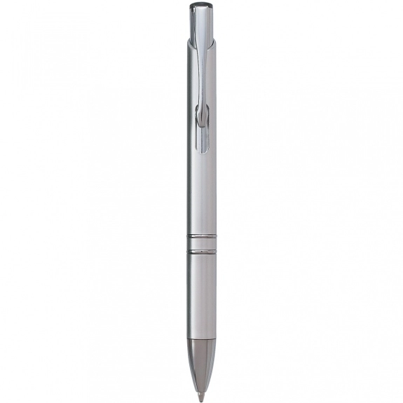 Silver - Plunger Action Promotional Pen