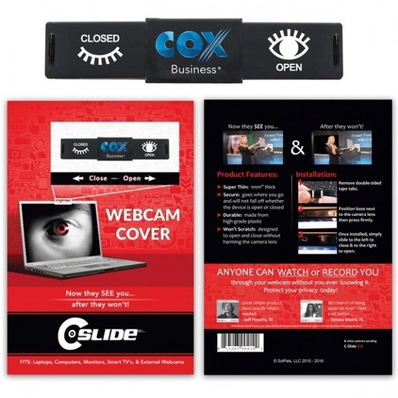 Standard Packaging - C-Slide Custom Open/Close Webcam Cover