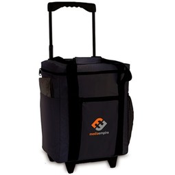 Black 24-Can Promotional Rolling Cooler