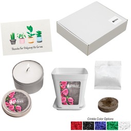 White - DIY Planter and Candle Custom Gift Set