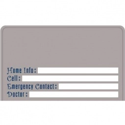Gray Press n' Stick Custom Calendar - Emergency Numbers