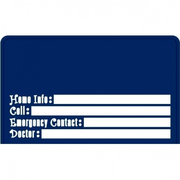 Royal Blue Press n' Stick Custom Calendar - Emergency Numbers