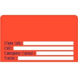 Orange Press n' Stick Custom Calendar - Emergency Numbers