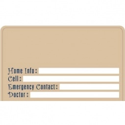 Beige Press n' Stick Custom Calendar - Emergency Numbers