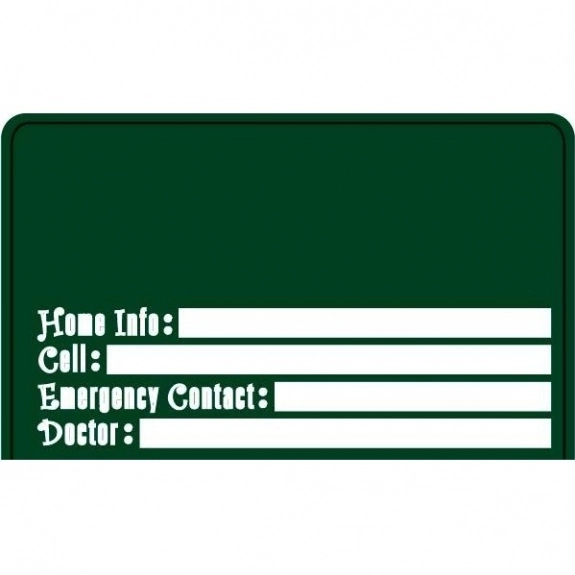Forest Green Press n' Stick Custom Calendar - Emergency Numbers