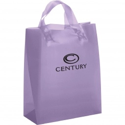 Lavender Translucent Frosted Soft Loop Custom Shopping Bag