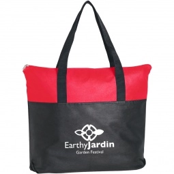 Red Non-Woven Zippered Custom Tote 