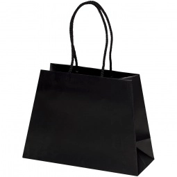 Black Reverse Trapezoid Promotional Shopping Bag 