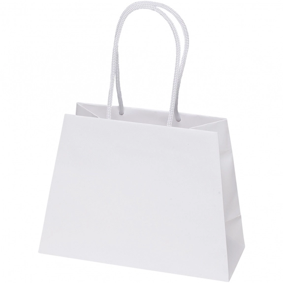 White Reverse Trapezoid Promotional Shopping Bag 
