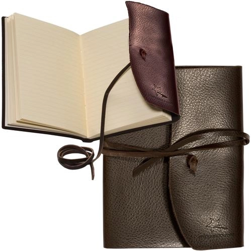 Brown Americana Leather Wrapped Debossed Journal