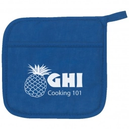 Royal Blue Quilted Cotton Canvas Promotional Pot Holder