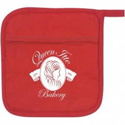 Red Quilted Cotton Canvas Promotional Pot Holder