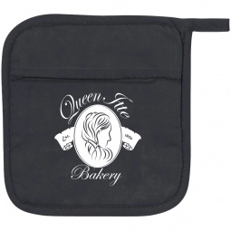 Black Quilted Cotton Canvas Promotional Pot Holder