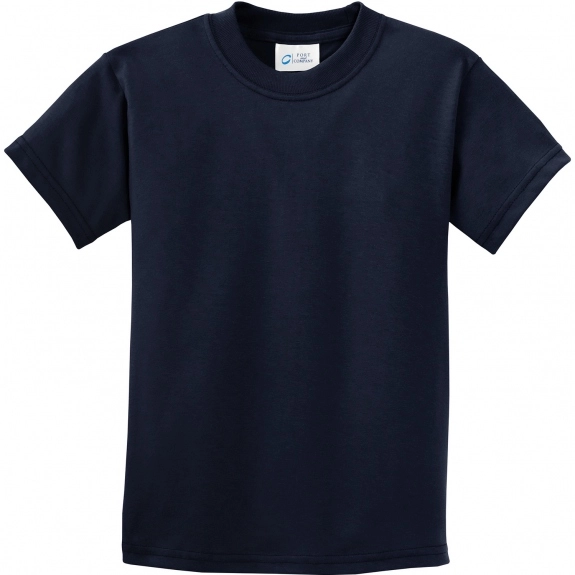 Navy Port & Company Essential Logo T-Shirt - Youth