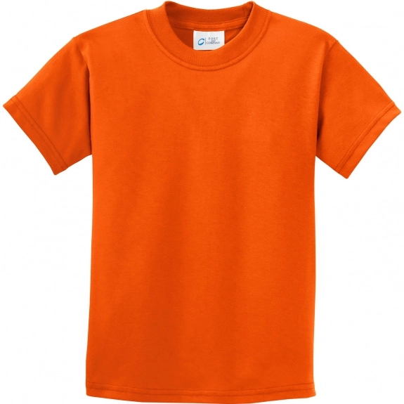 Orange Port & Company Essential Logo T-Shirt - Youth