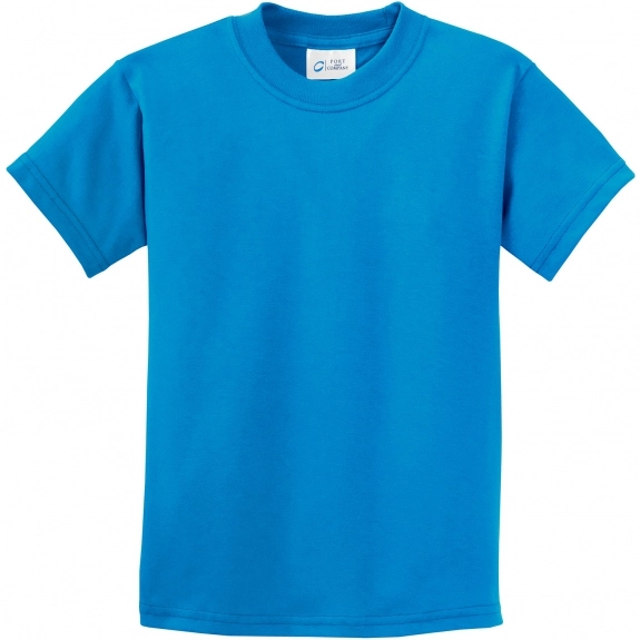 Sapphire Port & Company Essential Logo T-Shirt - Youth