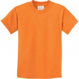Orange Sherbert Port & Company Essential Logo T-Shirt - Youth